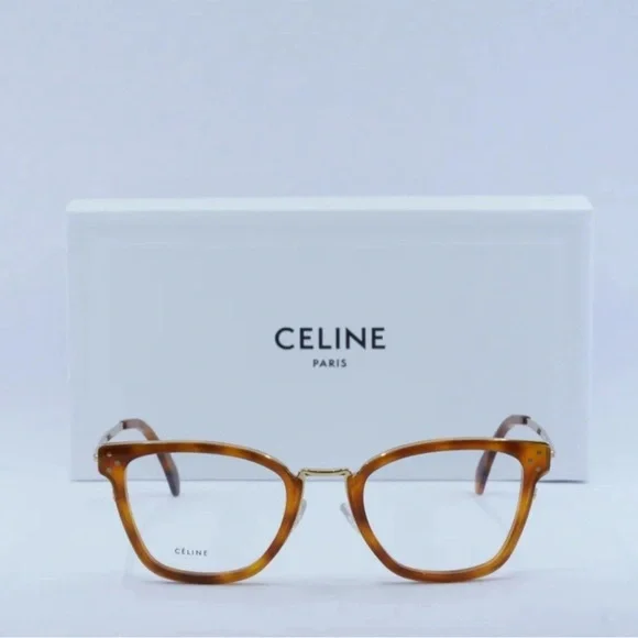 Celine Brown Tortoiseshell Glasses with Double-Bridge Design - Picture 2 of 5